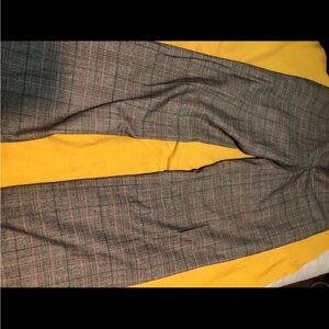 Talbots Gray Glen Plaid Dress Pants with Red Overcheck